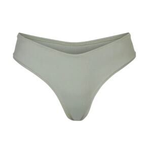 SKIMS Ribbed Cotton Jersey Thong Stretch Panties Light Green Undies Plus Size 4X